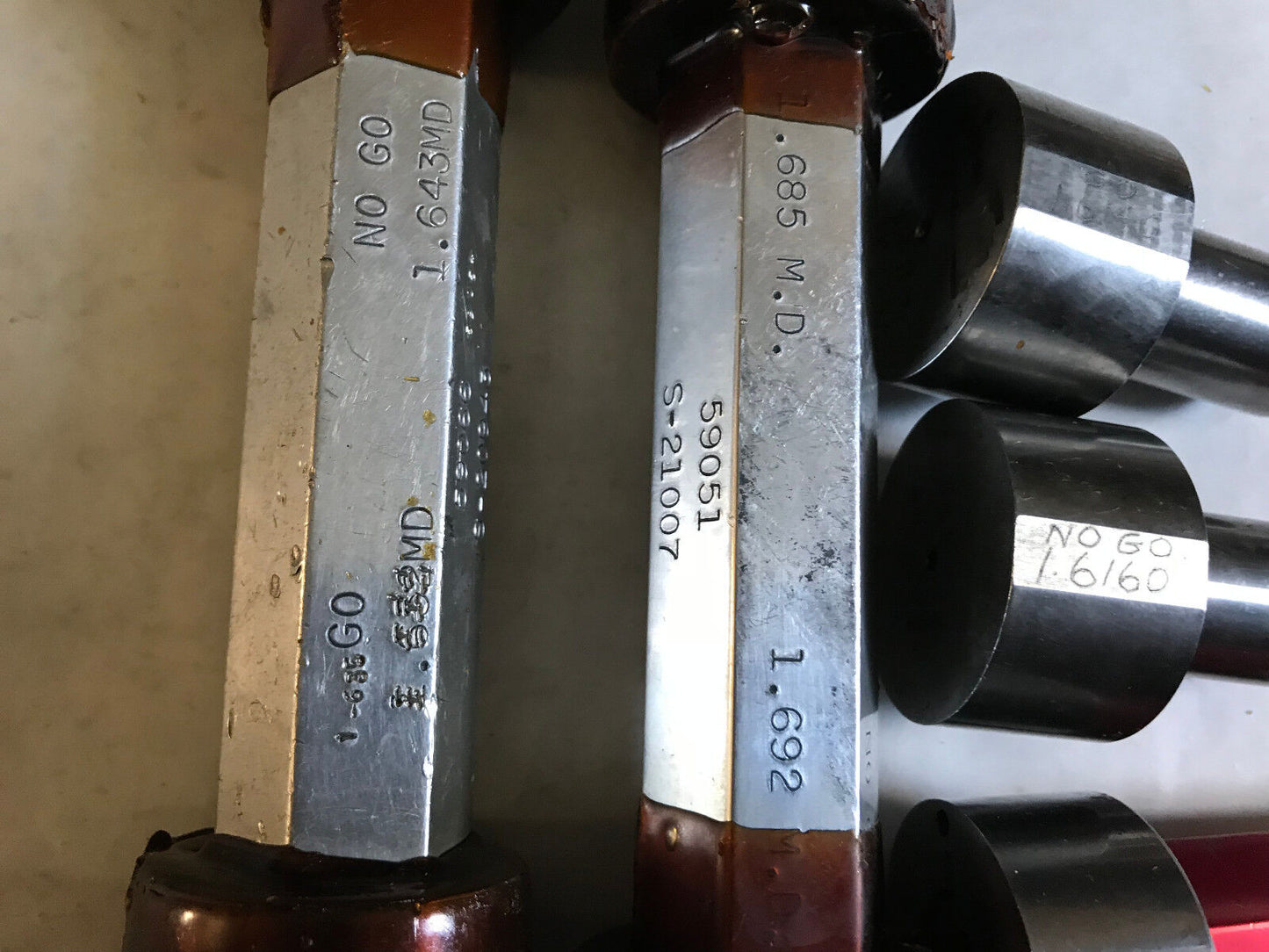 Lot Plug Gage Go Nogo Van Keuren 1.643,1.685,1.692,1.616,1.6160,1.6140,Es