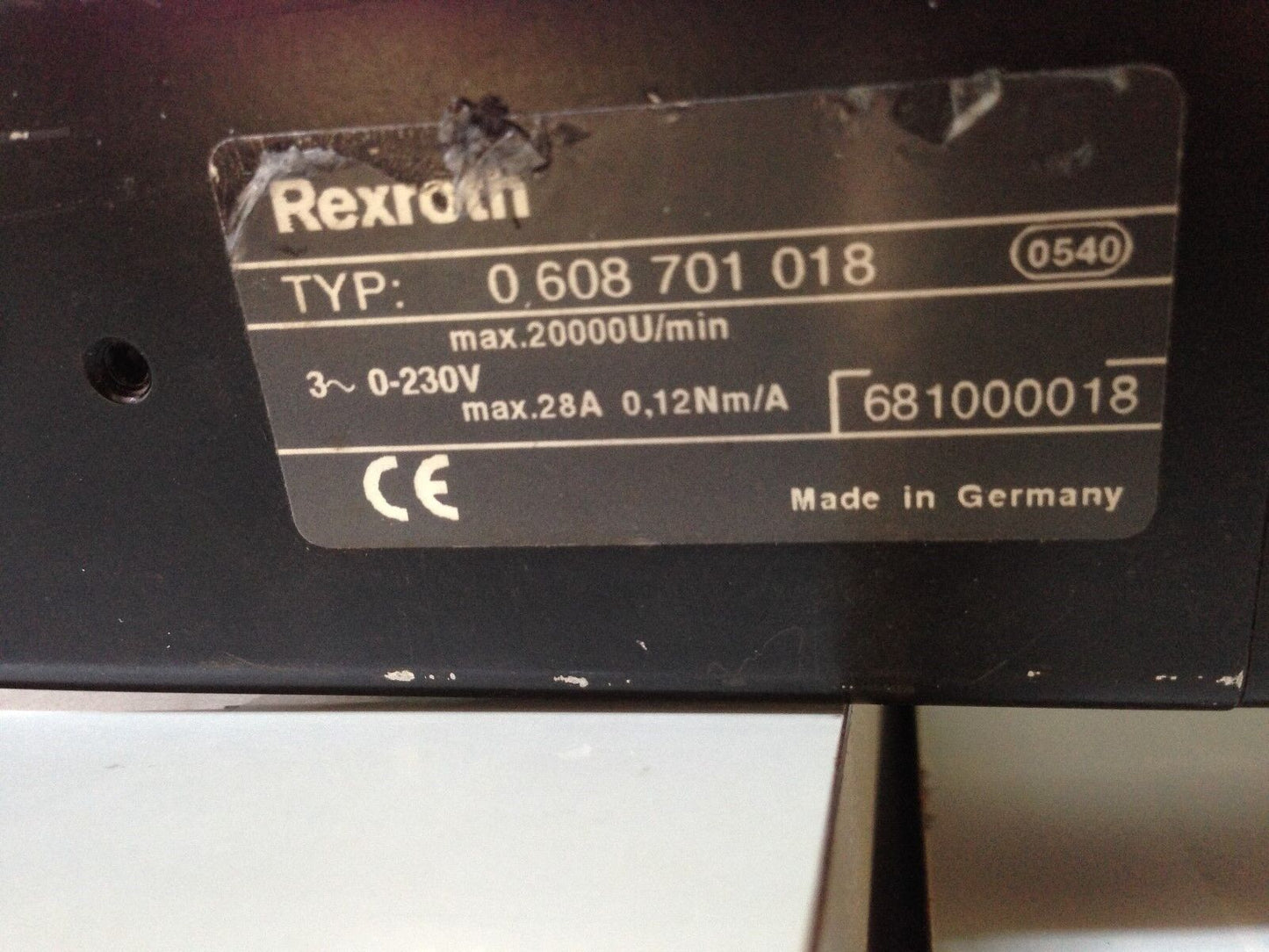 Rexroth 0 608 801 005 Nutrunner,3/4,0 608 801 008,0 608 701 018,0 608 720 040,Ae