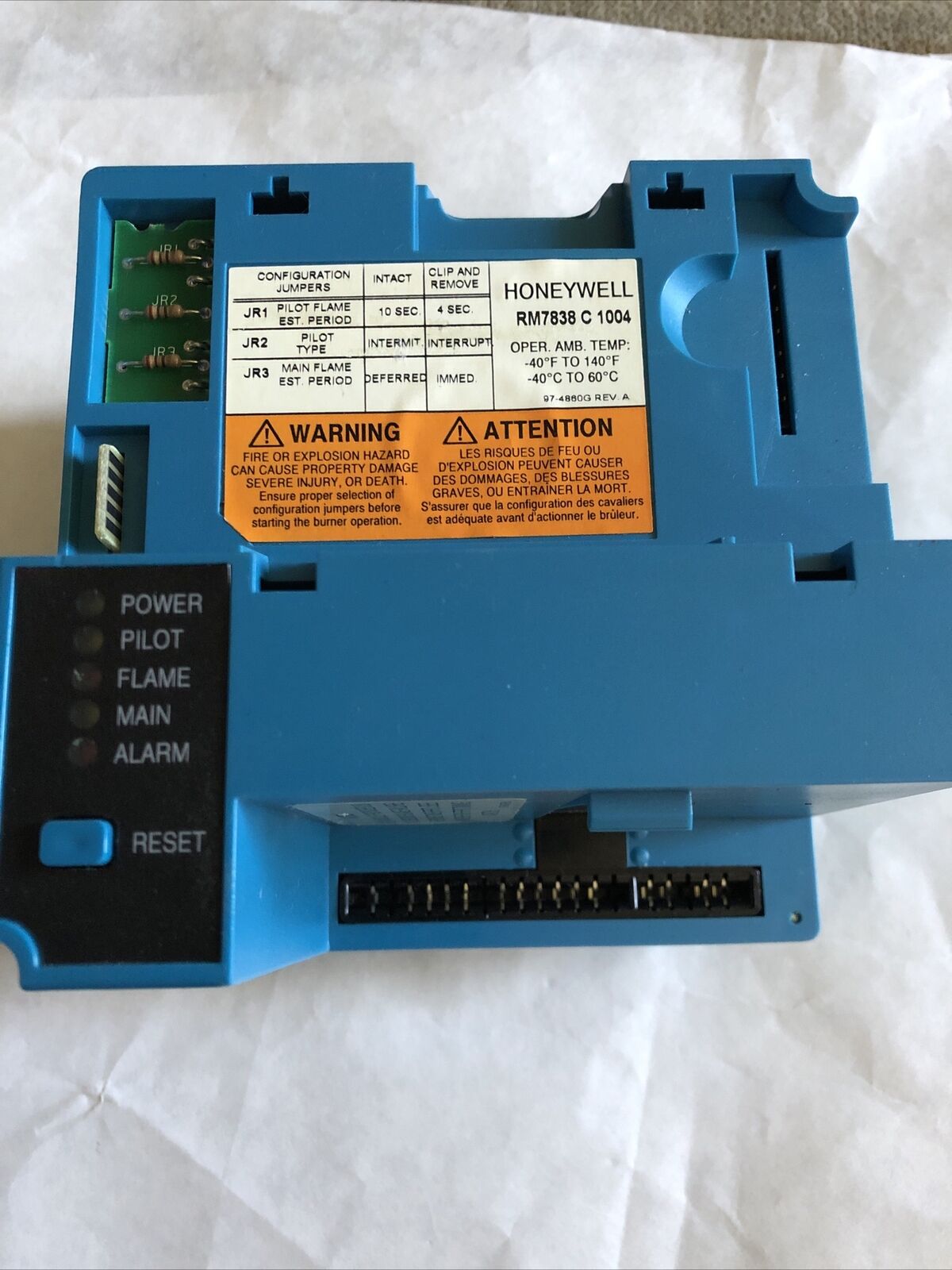 (Purge Card Reading Error) Honeywell Rm7838c1004 Burner Control,Rm7838c 1004,Ee