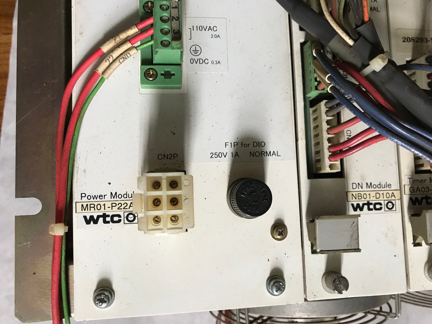 Wtc Mr01-P22a Power Module,Nb01-D10a,Ga03-T21b Timer Module,Dn Module,Aa