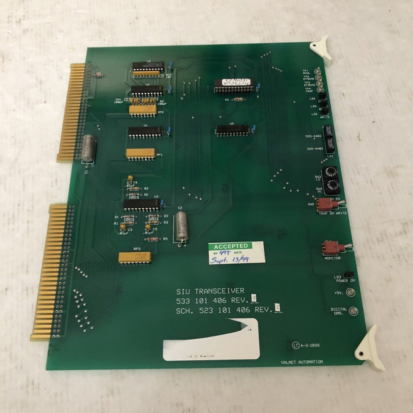 Valmet Automation 533 101 406 Rev.F,523 101 406, Siu Transceiver ,Cs