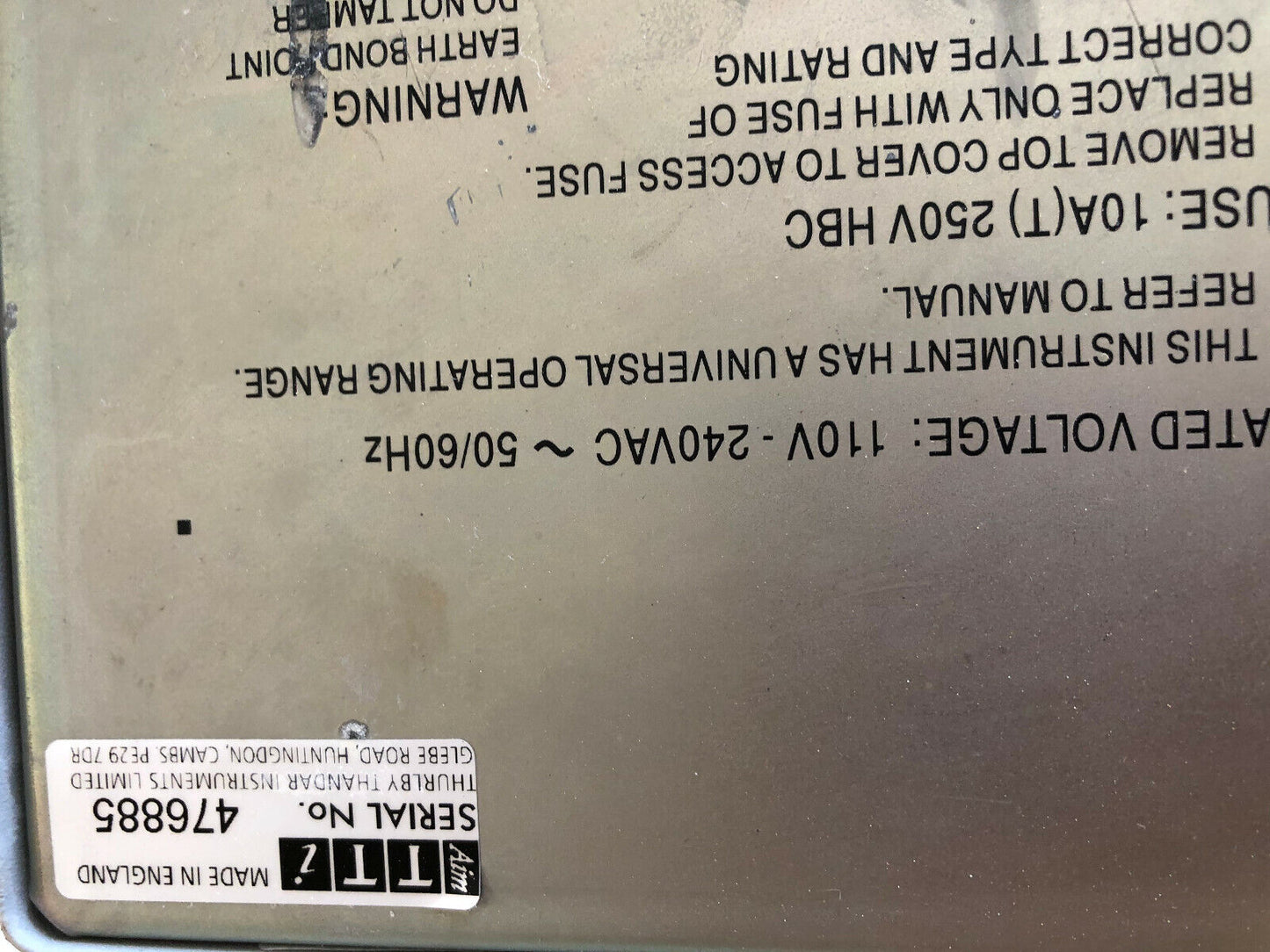 Thurlby Thandar Ex354rd Dual Power Supply 280W,500Va,Tk