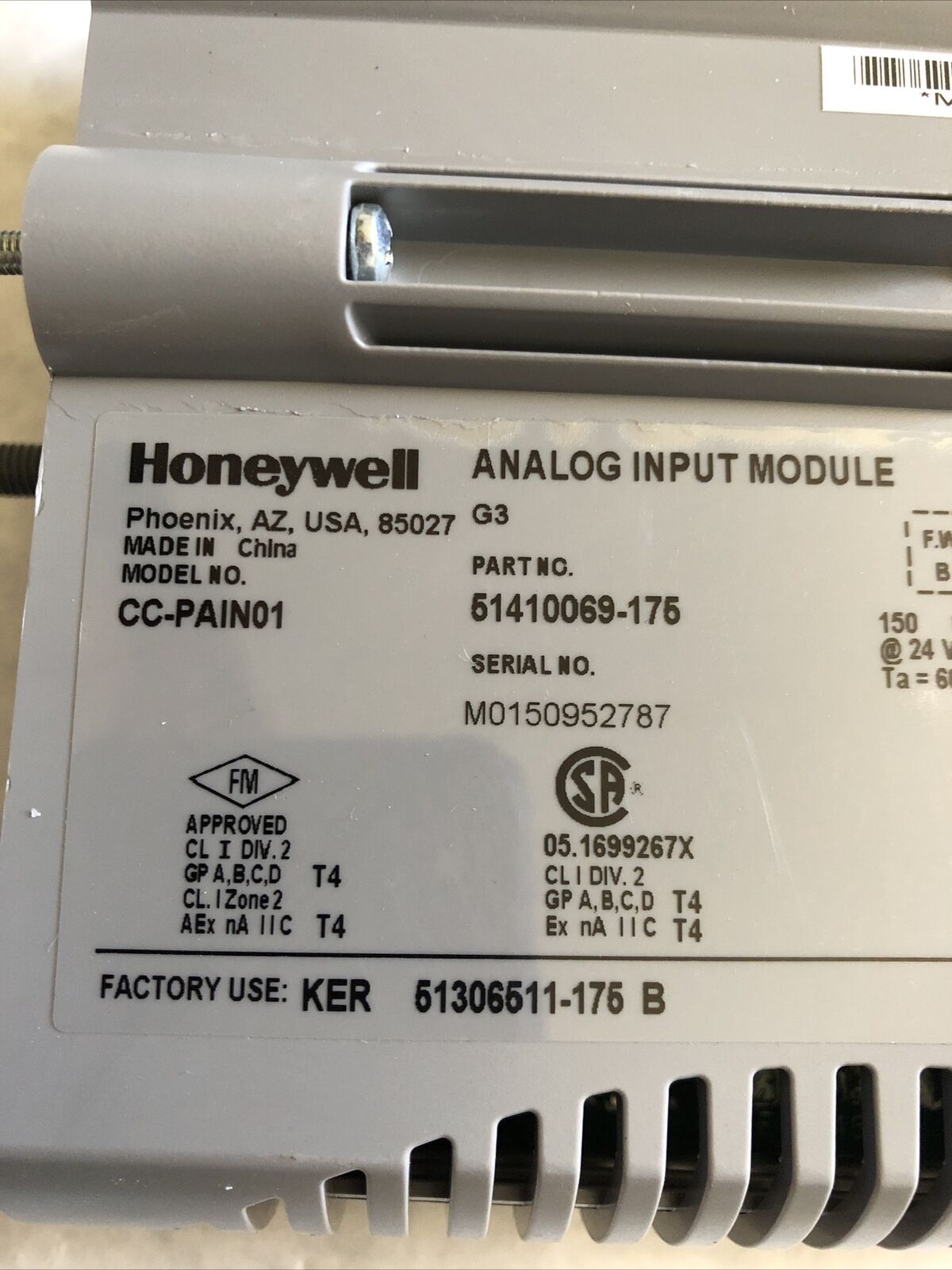 New Honeywell Cc-Pain01 Analog Input Module 51410069-175, Cc-Paino1,De