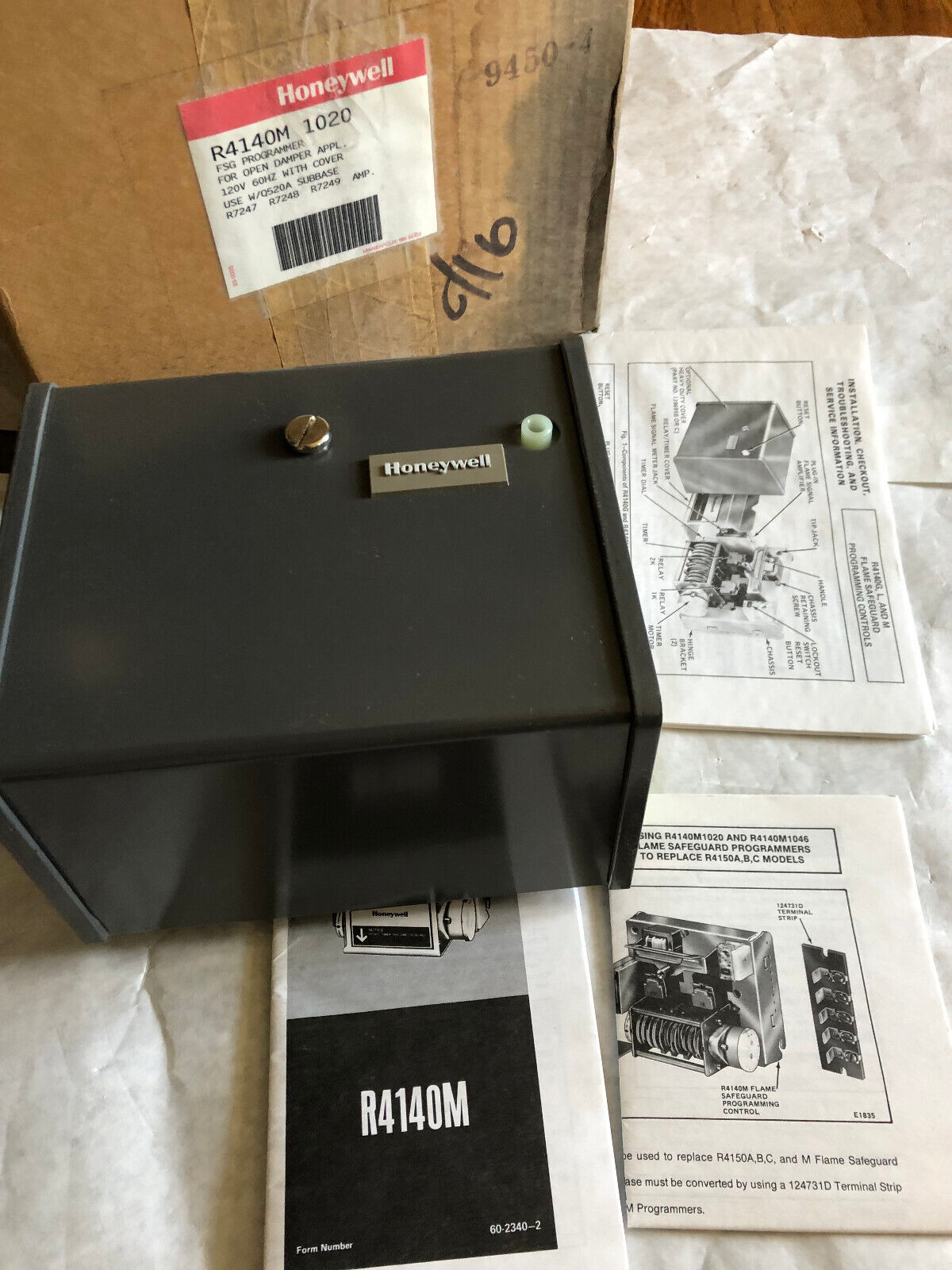 New Honeywell R4140m 1020 Flame Safeguard Programmer Control,R4140 M 1020,Sj