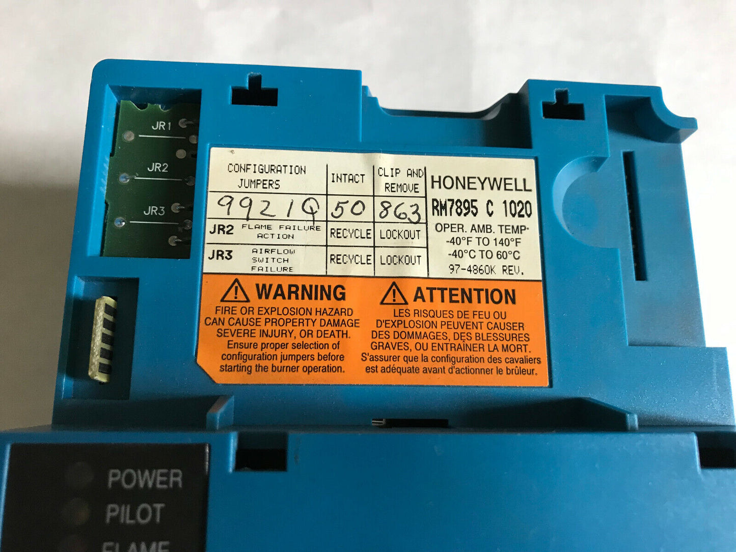 Honeywell Rm7895c1020 (It Doesn't Work,For Part & Repair Only,Internal Fault),Cx