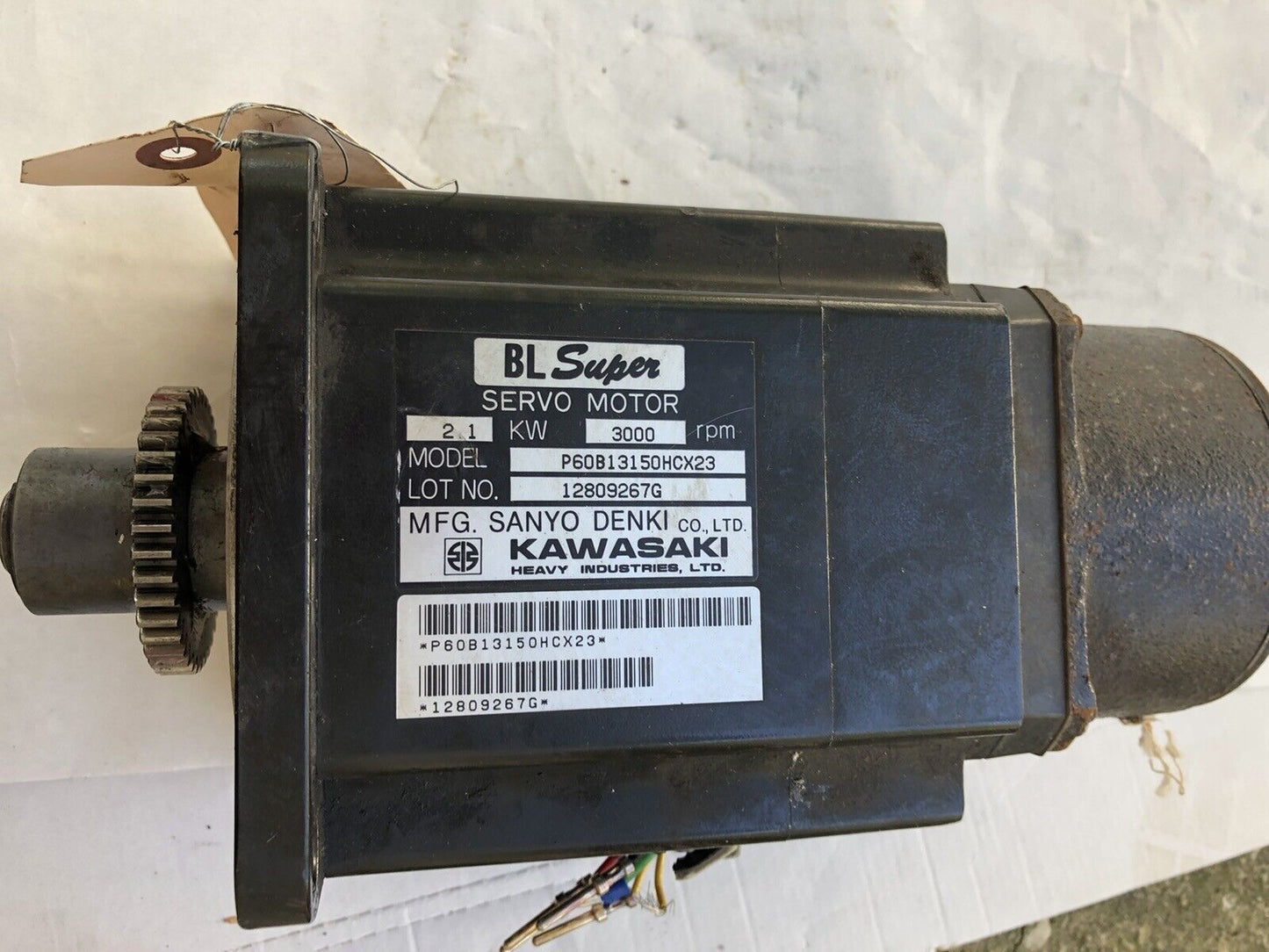 Sanyo Denki P60b13150hcx23 Servo Motor, 2.1 Kw, 3000 Rpm (Connect Damaged),Tg