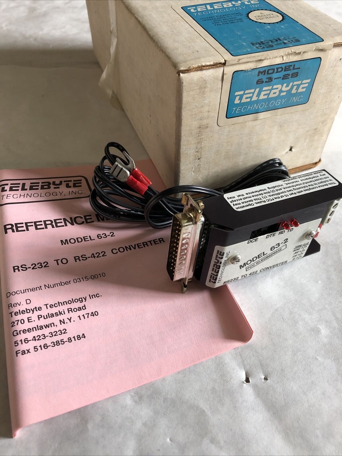 New Telebyte 63-2, 63-2S Rs232 To 422 Converters,Ct