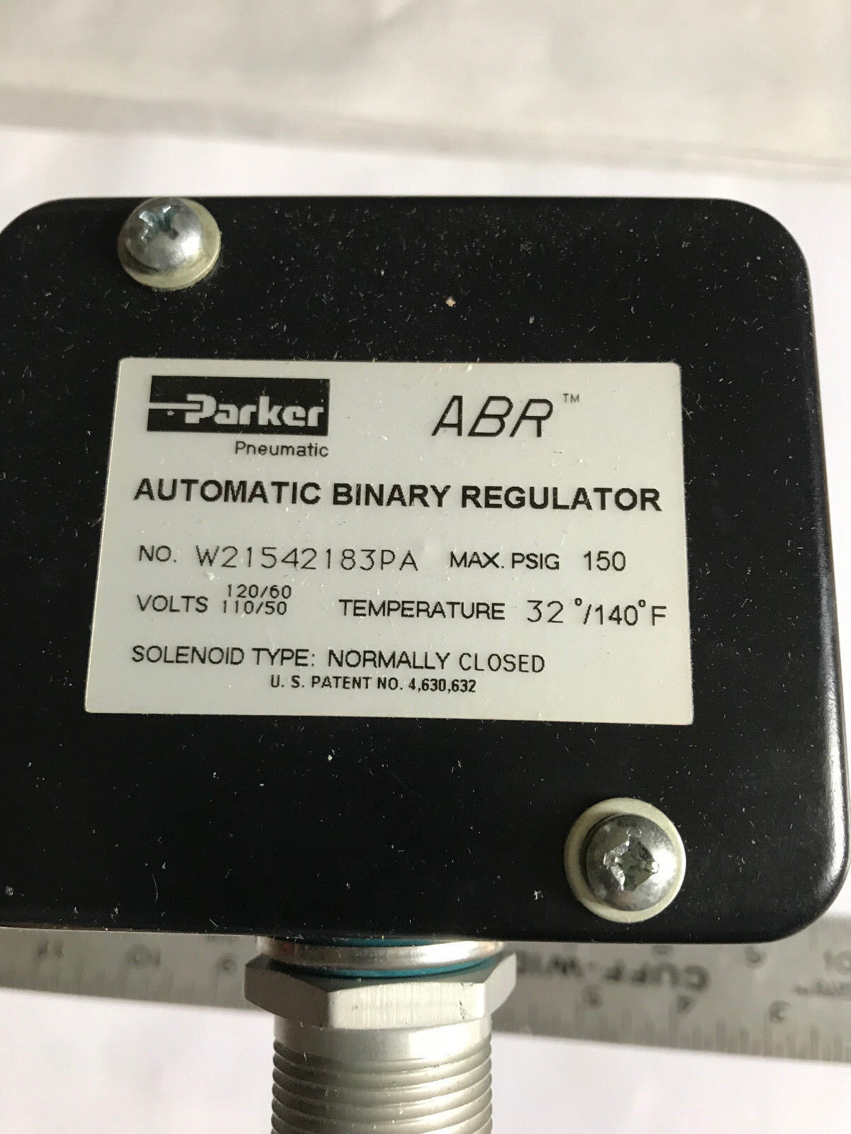 Parker Abr W21542183pa,X8987-4C,1/2" Pneumatic Automatic Binary Regulator,Es