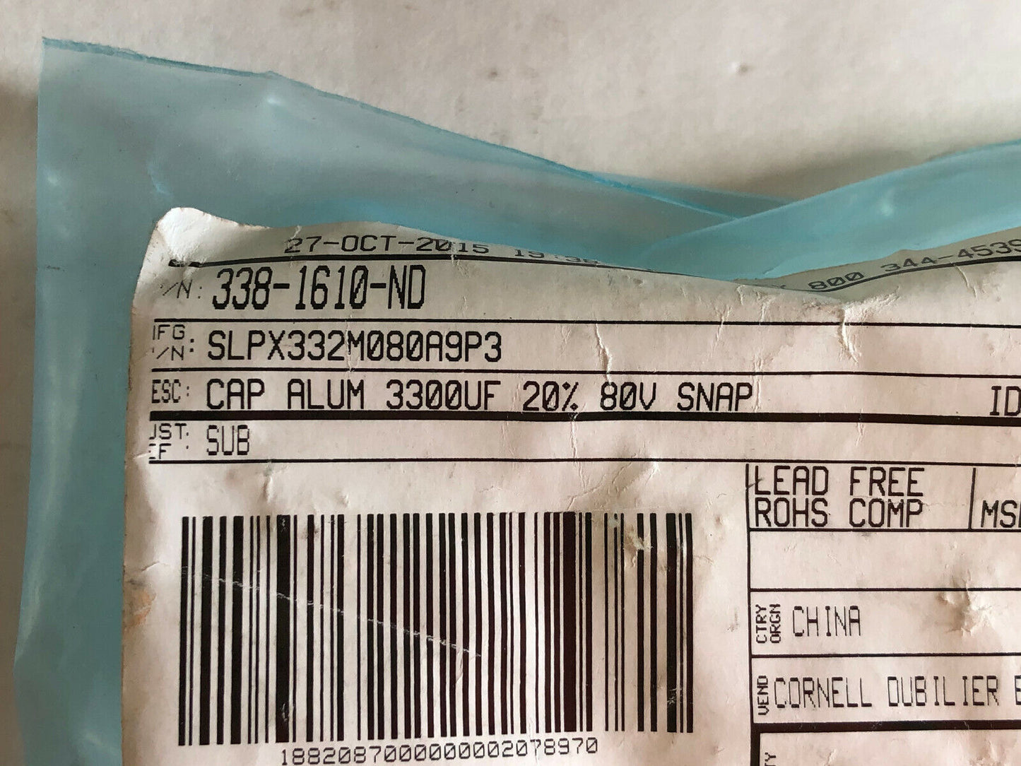New Lot 4 Parker 338-1610-Nd Fittings 1/2Npt To Cpi,Ec