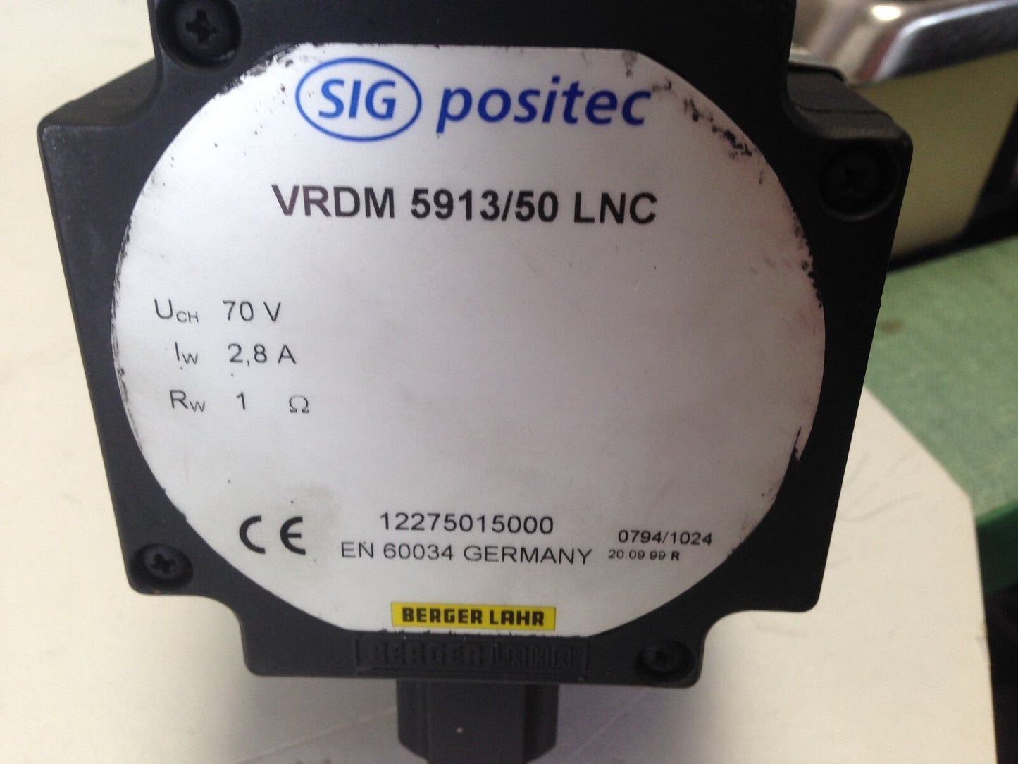 Sig Positec Vrdm 5913/50 Lnc Dc Servo Motor, 70 Vdc  Berger 12275015000,Db