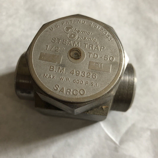 New 1/2" Spirax-Sarco 1/2 Td-50 Thermodynamic Steam Trap,B.M. 49326,Td50,Ay,Aa