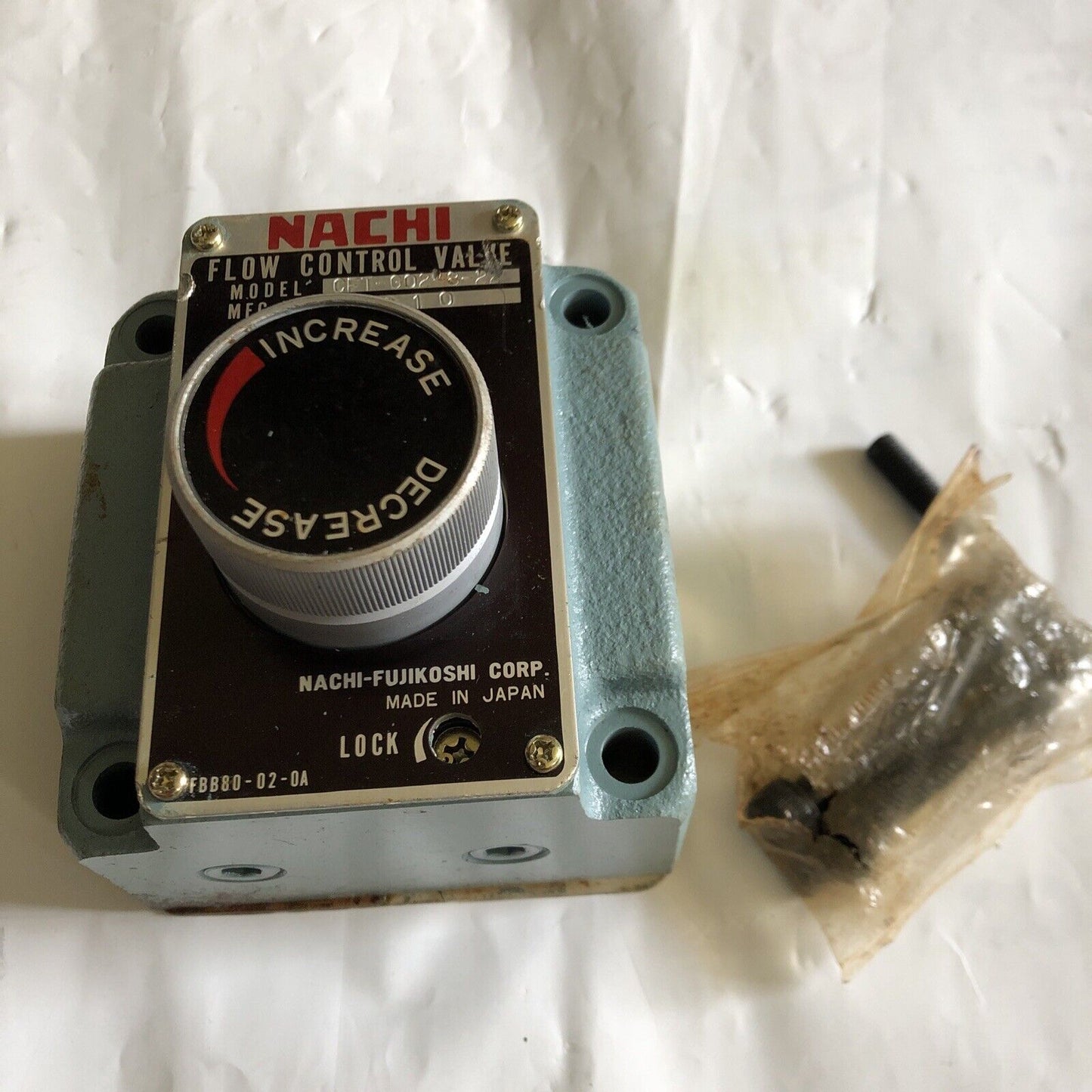 Nachi Cft-G02-8-22,010 Hydrualic Flow Control Valve,Fbb80-02-0A,Cft-G02-3-22,Bb