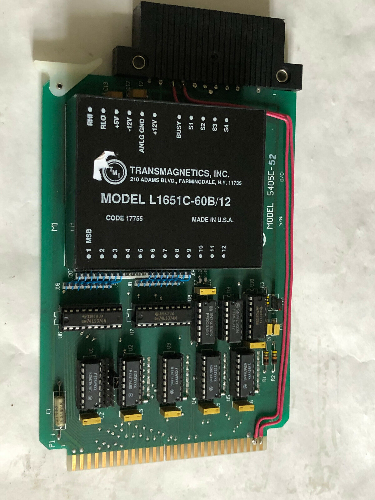 Transmagnetics 5405C-52, L1651c-60B/12 Converter Board,Cg