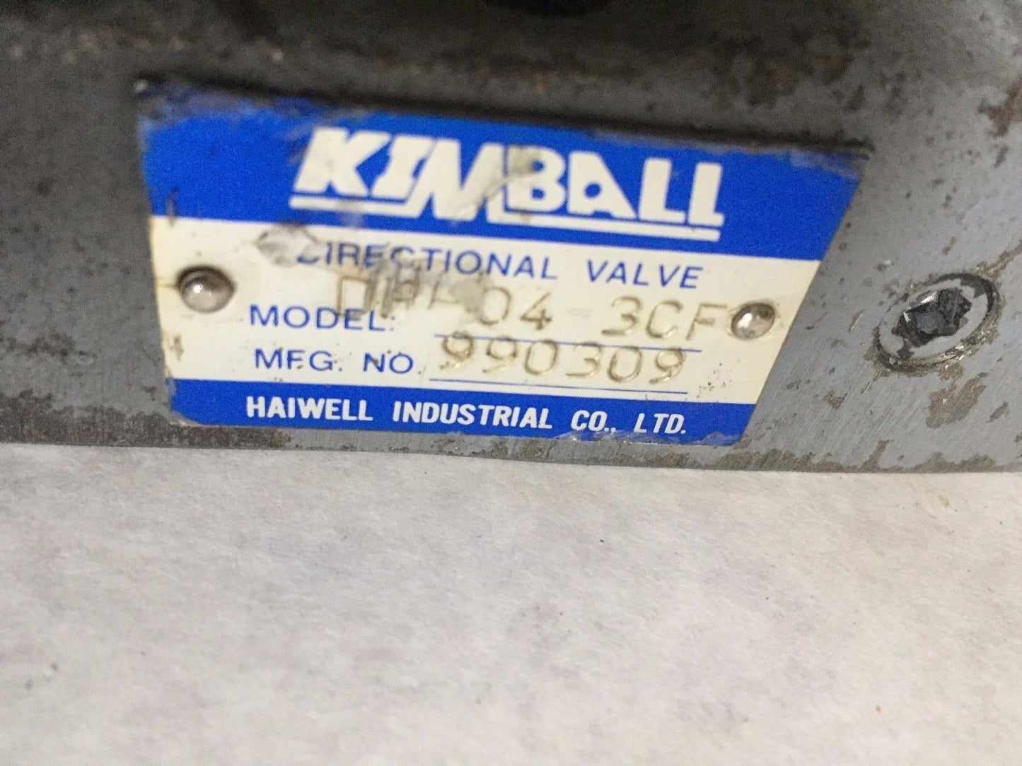 Kimball Dp-04-3Cf Midwest Directional Valve Haiwell Dpo43cf,Ak