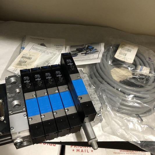 Festo Pneumatic Valve,Kea-1-25P-10 Cable,Mth-5/2-7.0 L-S-Vi,Vimp-03-B,177414,Bi