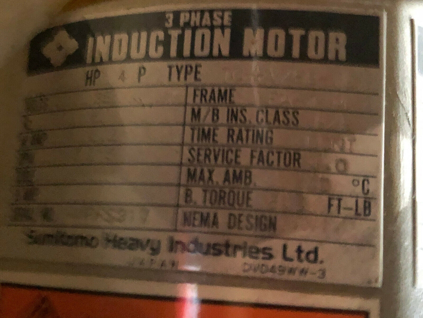 New Sumitomo Rnfm05-43L-Av-B-50 Ac Gear Motor,Induction Motor Tc-Fv/Fb-1B,1/2,Db
