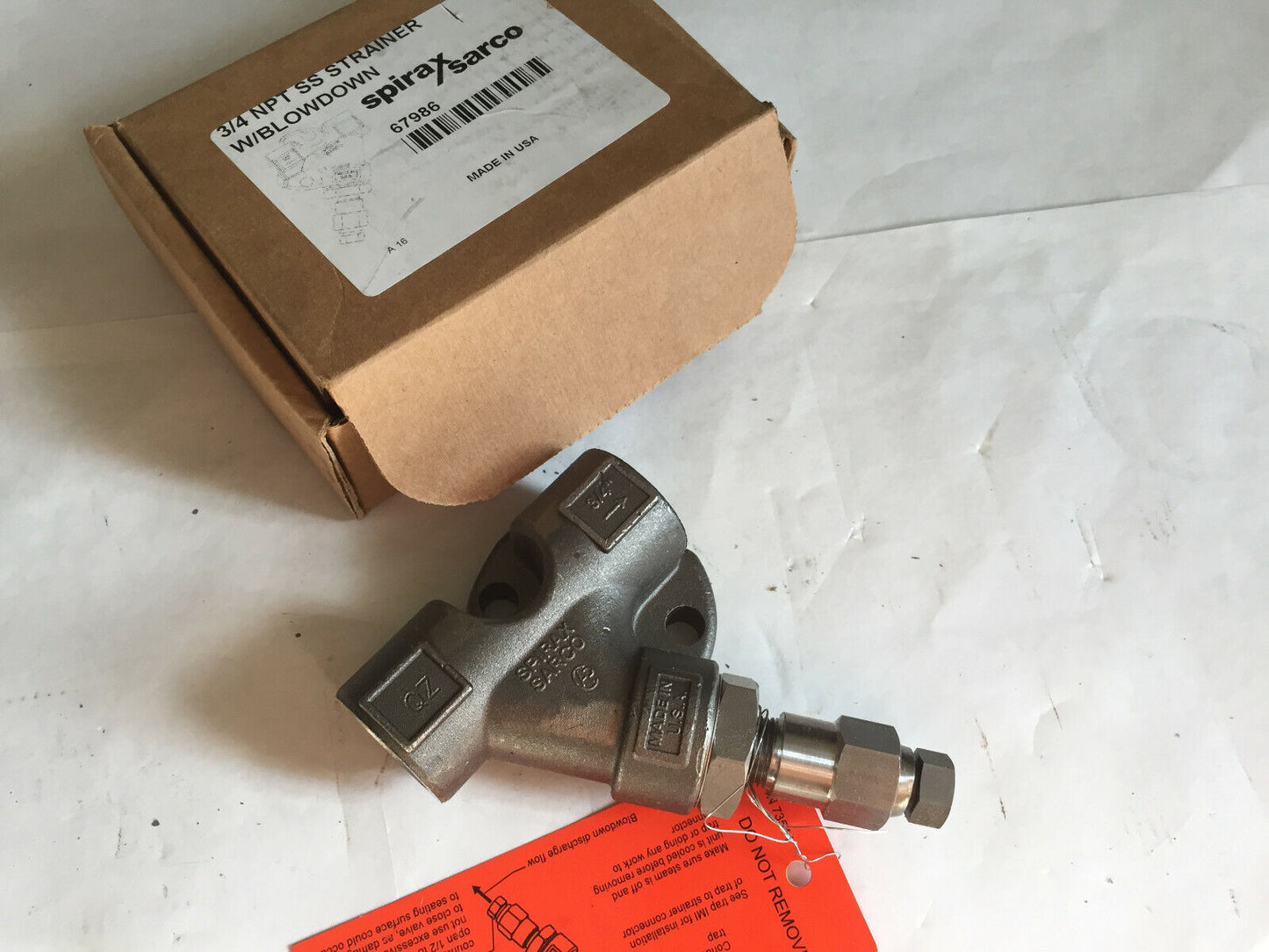 New 3/4" Npt Ss Spirax Sarco Epcp,A2045,A351 Cf8, Y Strainer Connector,Ce,Sl