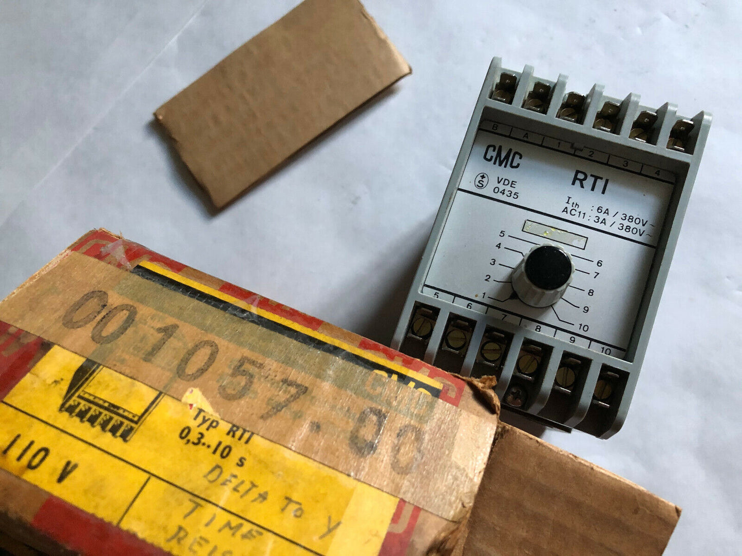 New Cmc Rti Relay Timer Vde 0435, 110Vac, 6A/380Vac, 0.3-10S,Si