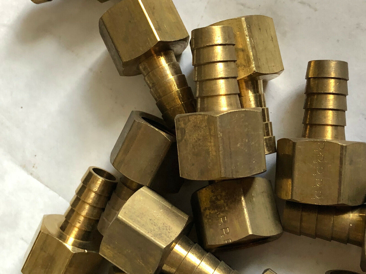 Lot 23 1/2" Parker Fluid Connector X126hbl-8-8,Brass Barb Barbed Hose Fitting,Sv