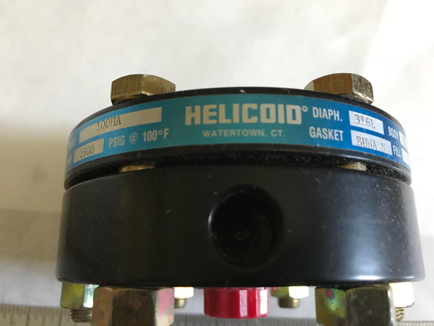 New Helicoid 100Ha Diaphragm Seal,2500Psi 316L Ss  316Lss Mwp 2500 Psig 100F,Ep