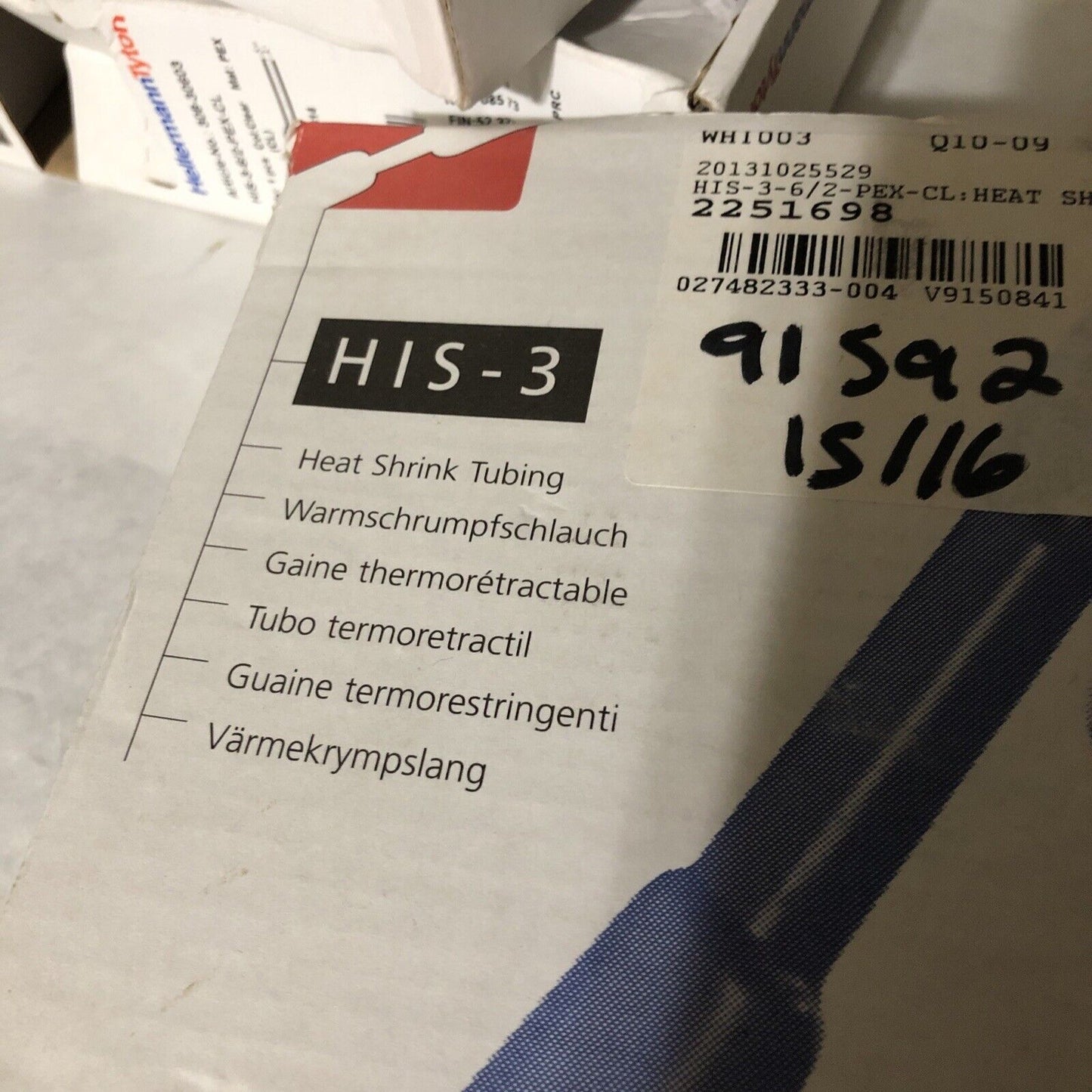 New Hellermanntyton His-3-6/2-Pex-Cl Tubing Heat Shrink 5M L 6Mmid,308-30603,Fc