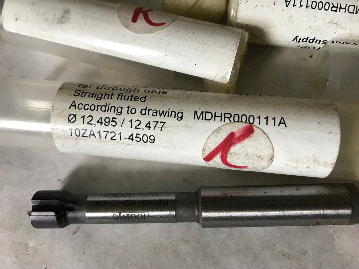 New Diatool Mdhr000111a,12.495/12.477 Coolant Reamer 10Za1721-4509,Eq