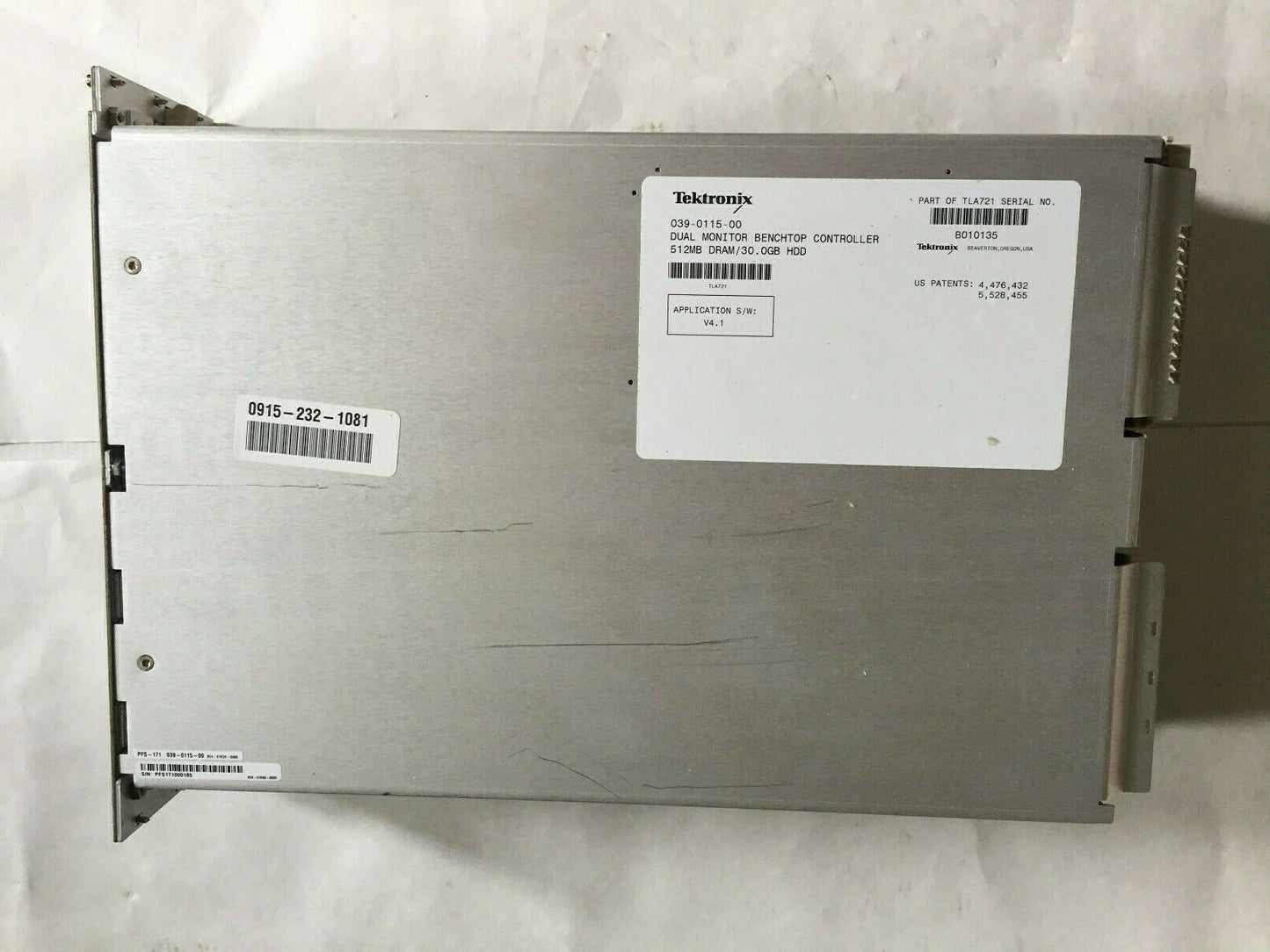 Tektronix 039-0115-00 Dual Monitor Benchtop Controller,512Mb Tla721,Tla700,Sl