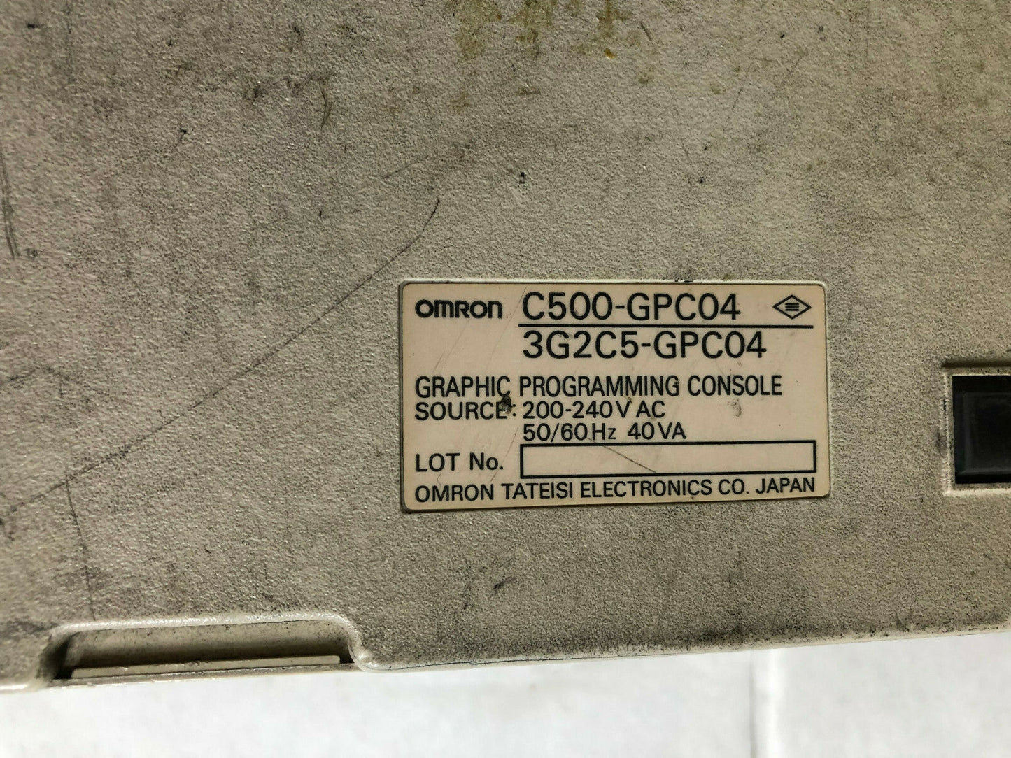 Omron C500-Gpc04 Graphic Programming Console,3G2c5-Gpc04 (Part!, No Power On),Sk