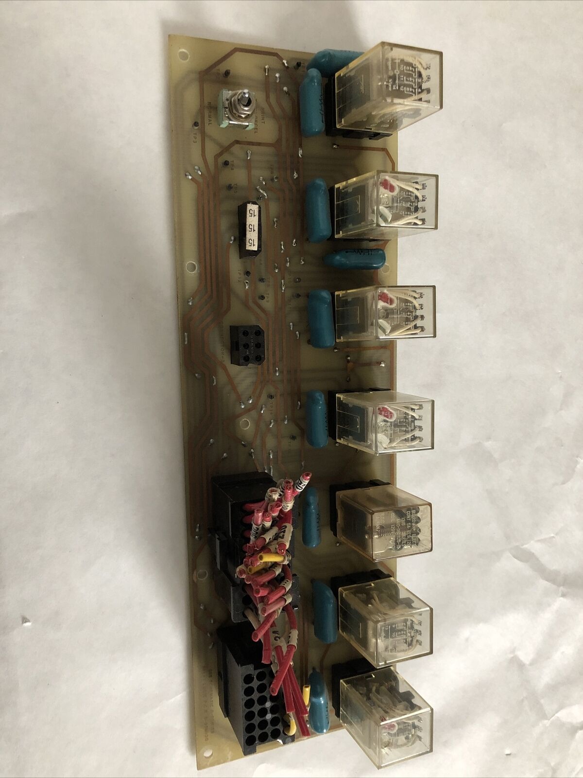 See Schematic D-03M189 Relay Logic P.C.B. D-07Mioo,D-07M100,Omron My4-Us,Fj