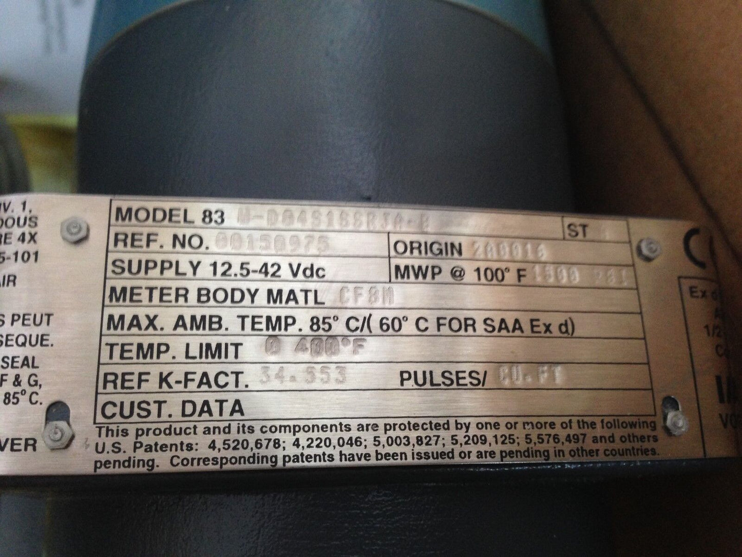 New Foxboro 83W-D04s1ssrja-B,83W-Do4s1ssrja-B,Flowmeter,Cfsm 00150975 12.5-4,Tj