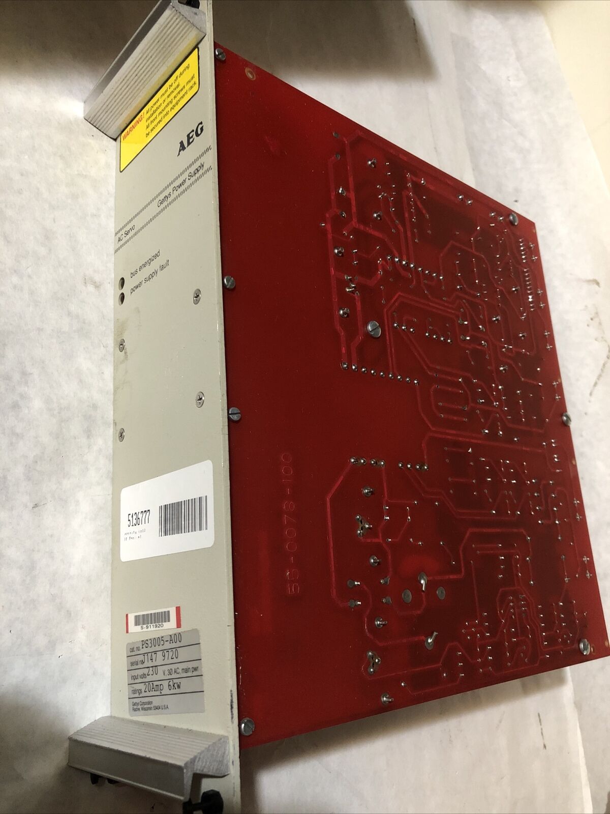 Aeg Ps3005-A00 Elwood Ac Servo Gettys Power Supply 55-0077101,Ps3005a00,So,By
