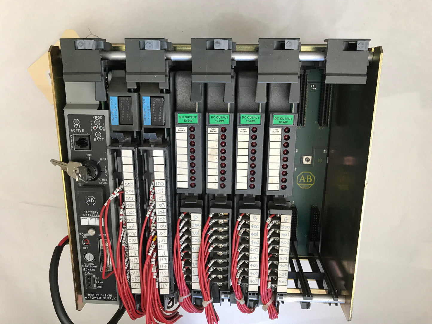 Allen Bradley 1771-A2b 8 Slot Chassis Mini-Plc-2/16 W/Power Supply I/O M,Sc