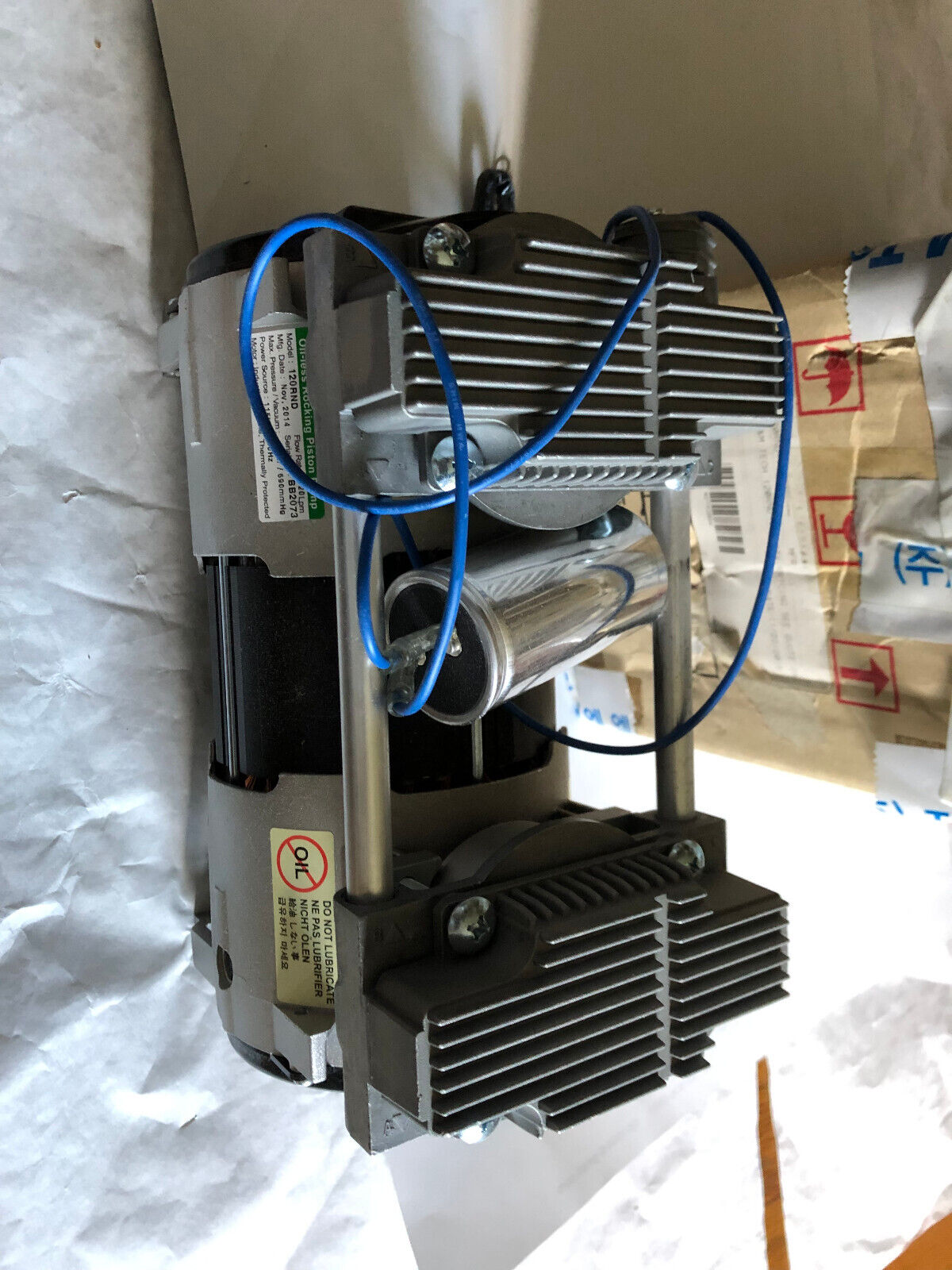 New G&M 120Rnd Oil-Less Rocking Piston Pump. 115Vac 4Bar,120Rnd-115V,An