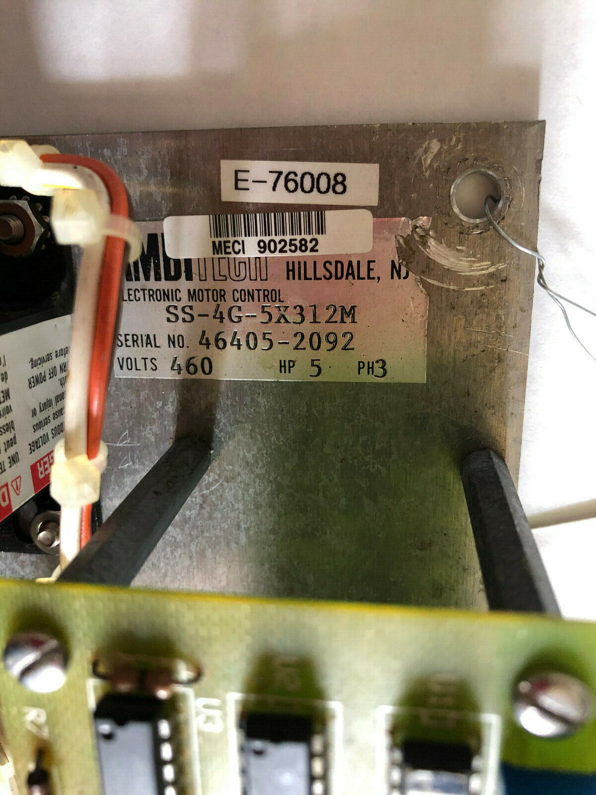 Ambitech Ss-4G-5X312m Motor Brake,Dpa23,3 Phase,460V,5Hp Mbi Tech 46-0012B,Cg