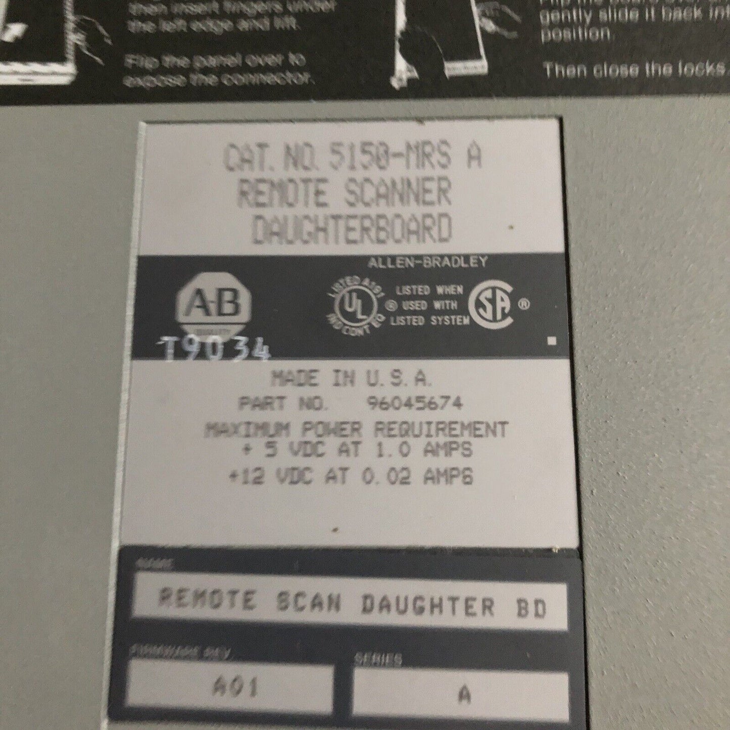 Allen Bradley  5150-Mrs A Remote Scanner Daughterboard ,Sh
