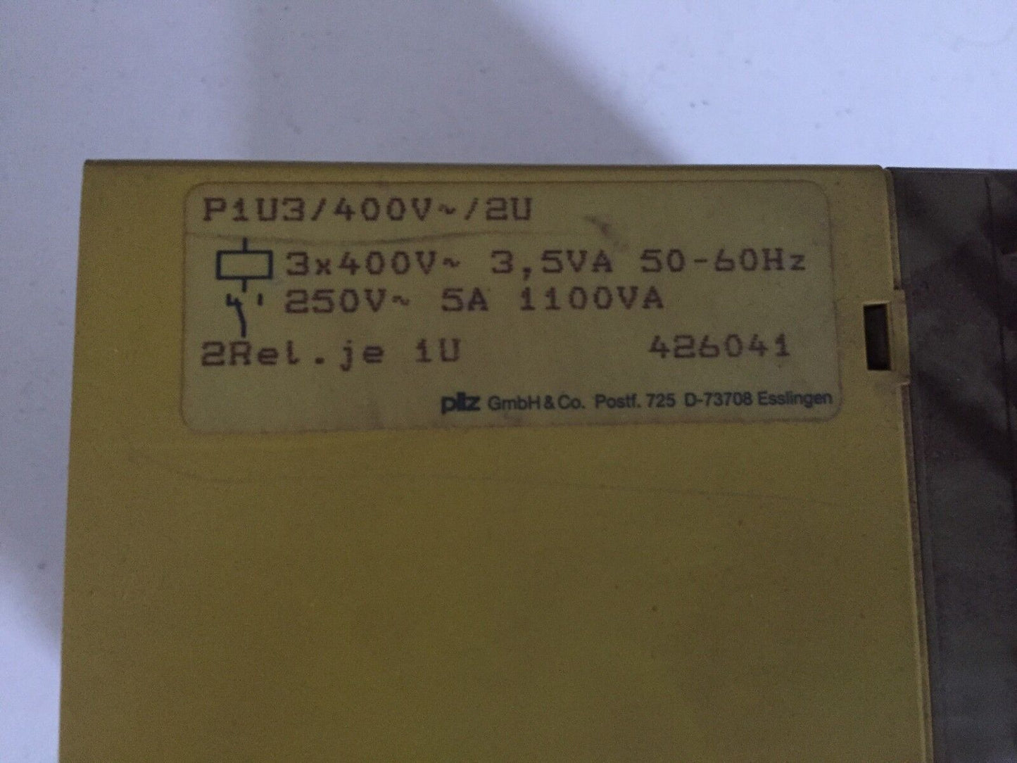 Pilz P1u3,Pilz P1u3/400V /2U Safety Relay 3X400v, 3.5A, 250V 5A,Fm