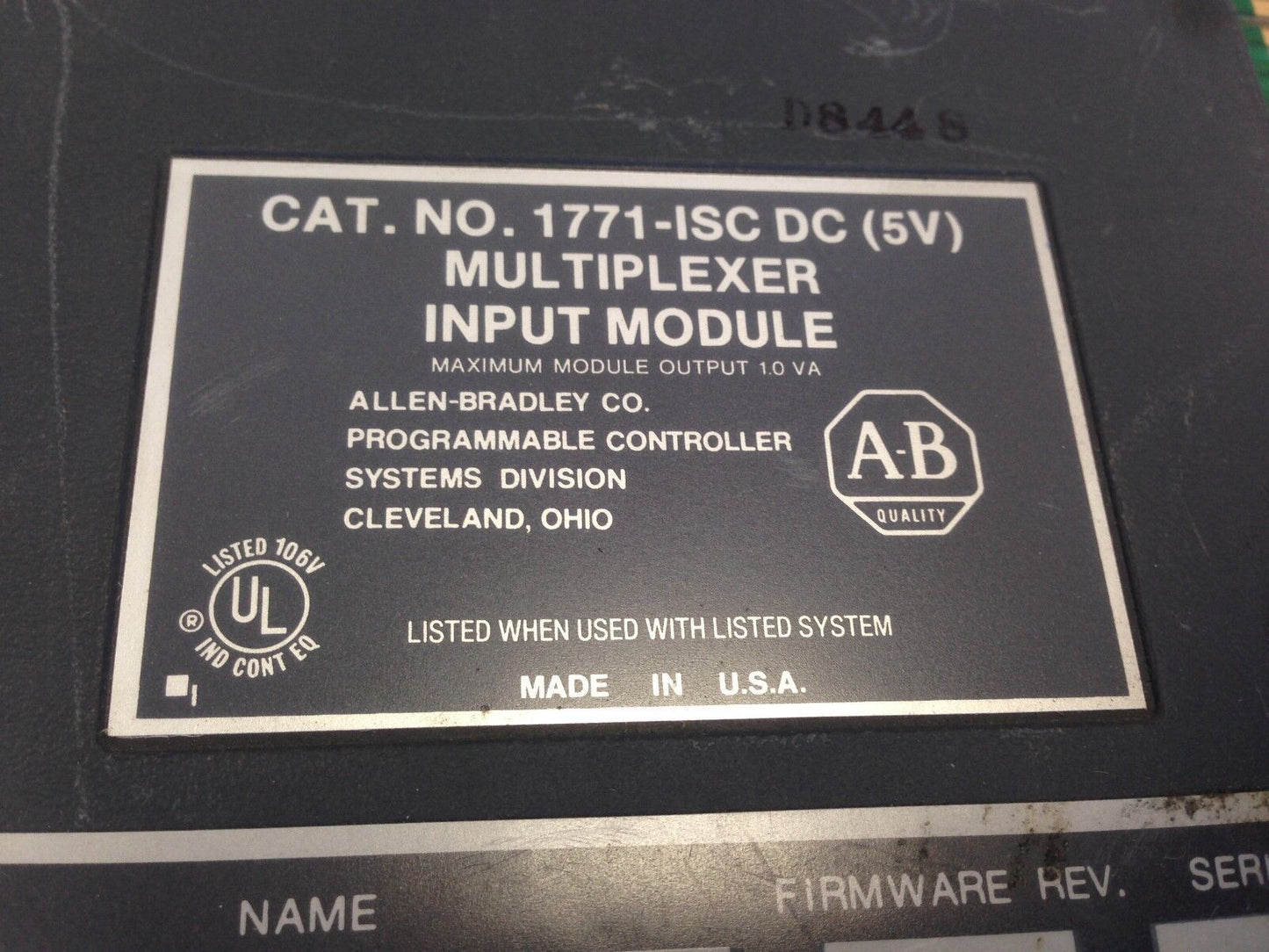 Allen-Bradley 1771-Isc Dc (5V) Allen Bradley Input Module Multiplexer,Ff