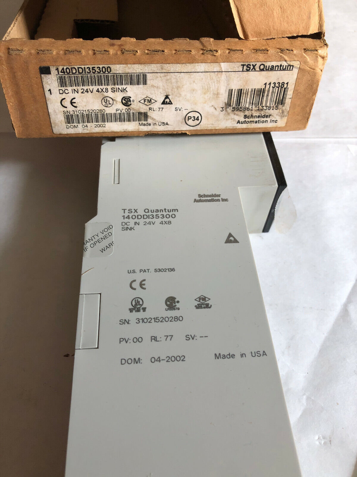 New Schneinder 140-Ddi-353-00 Tsx Quantum  Module,140 Dai 353 00 24 Vac,Ew