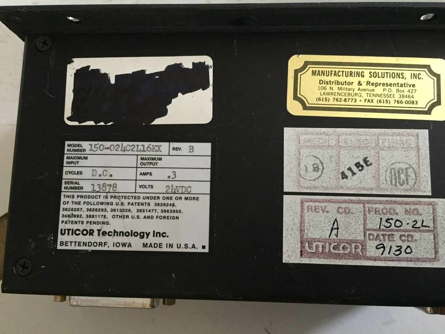 Avg Uticor 150-024C2l16ex, Pmd 150 Operator Interface Display ,Cw