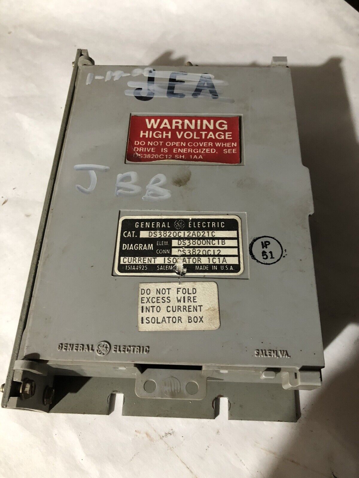 G.E. Ds3820ci2ad21c,General Electric Ds3820c12ad21c Current Isolator Box,Tn