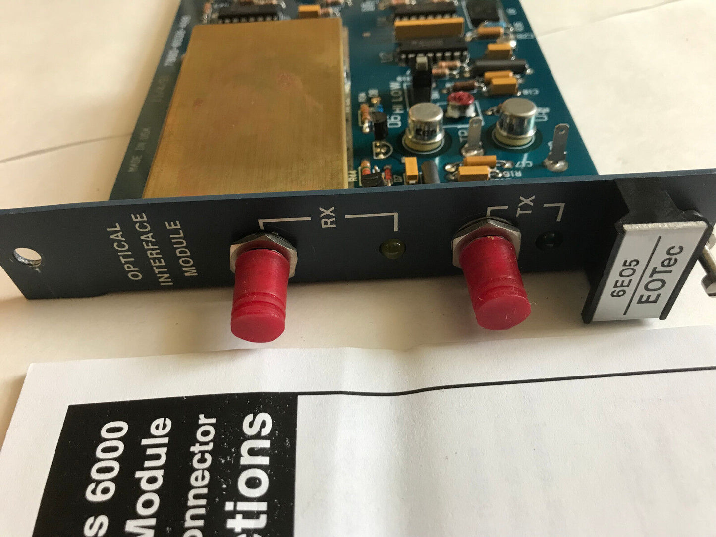 Weed Instrument 6E05 Eotec Optical Interface Module 7880-6538-498 Card 6Eo5,Si