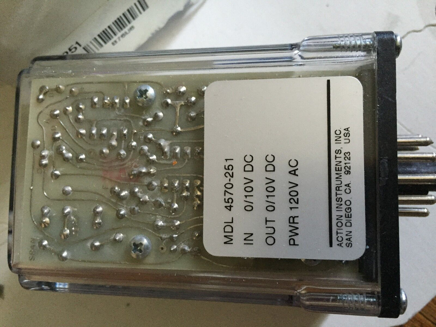 New  Action Pak 4570-251 Signal Conditioner,120Vac Ap 4570-251,Ee