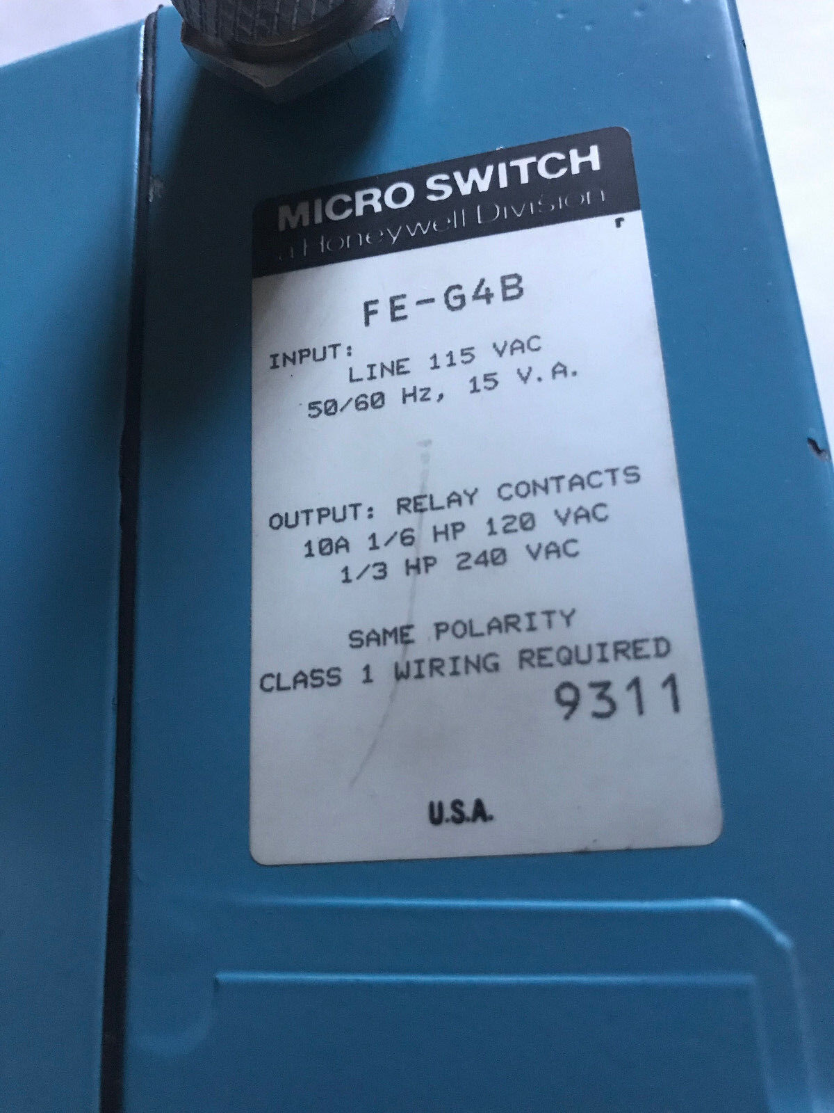 New Honeywell Fe-G4b Microswitch Control Feg4b,Sc