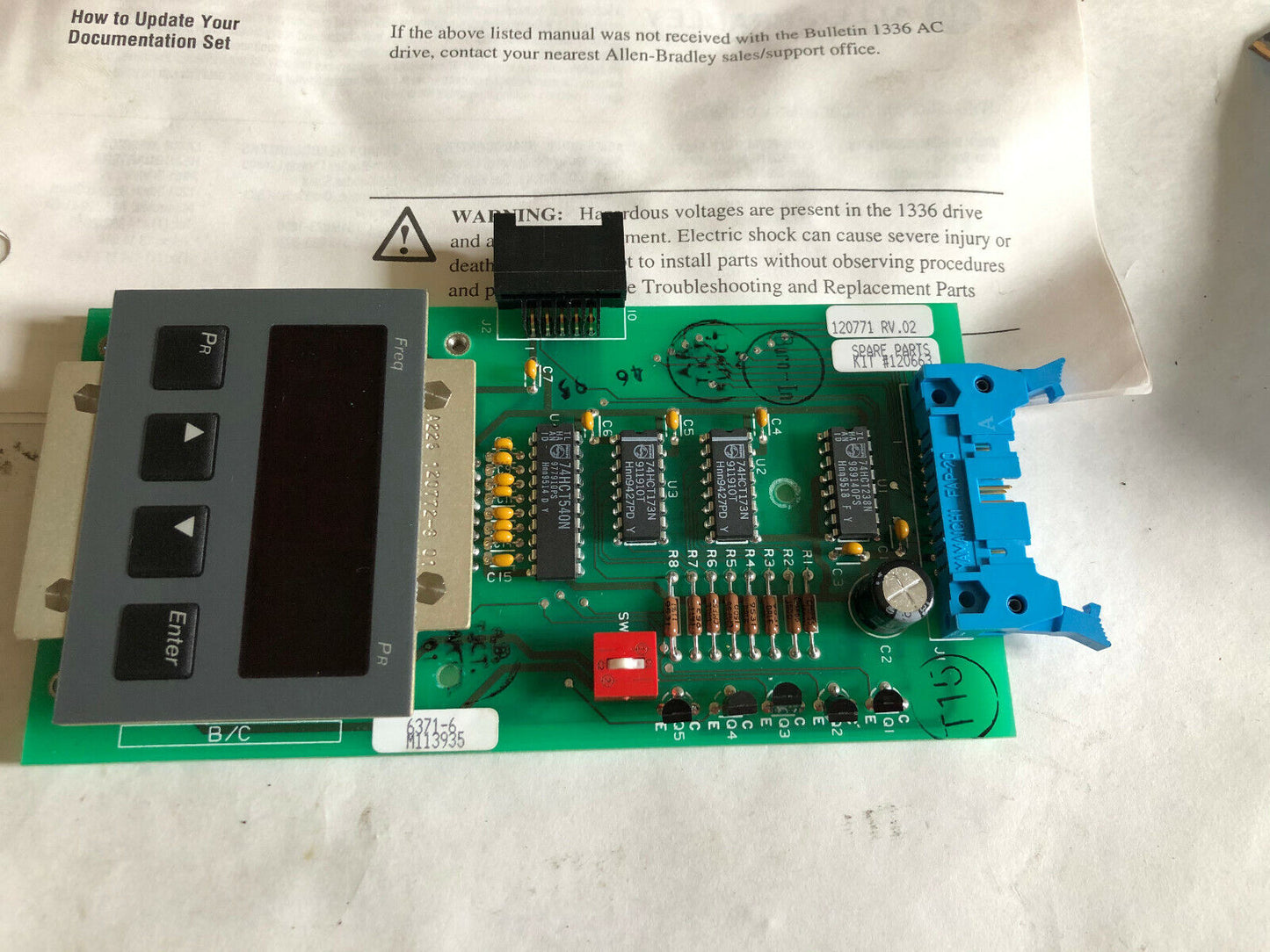 New Allen Bradley 120771 Rv.02,120663,Sp-120663 Display Keypad,6371-6,M113935,Ew