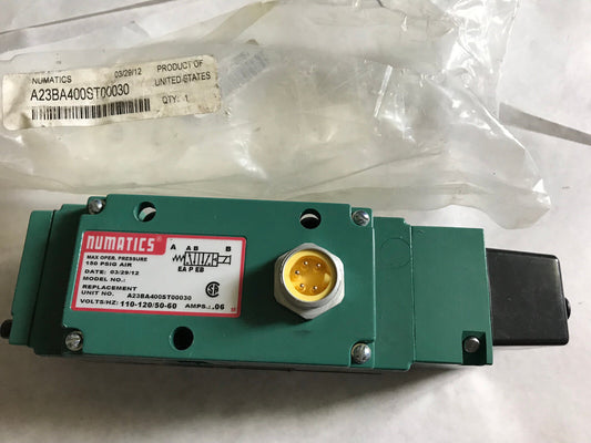 Numatics A23ba400st00030 110/120Vac 237-1045B .06 A Pneumatic Solenoid Valve,Aa