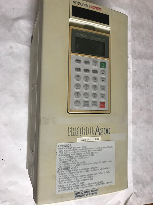 Mitsubish Fr-A240e-3.7K-Tf,Freqrol-A200,460V 5Hp Inverter Ac Drive 400V Class,Aj