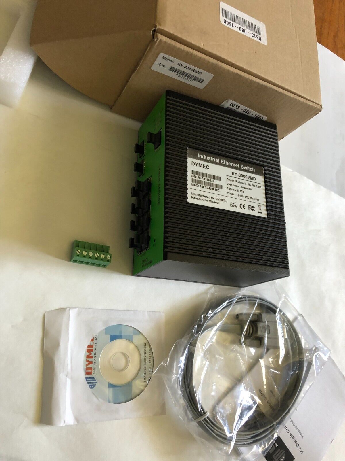 New Dymec Ky-3000Emd, Managed Industrial Ethernet Switch ,Ky3000emd,Bj