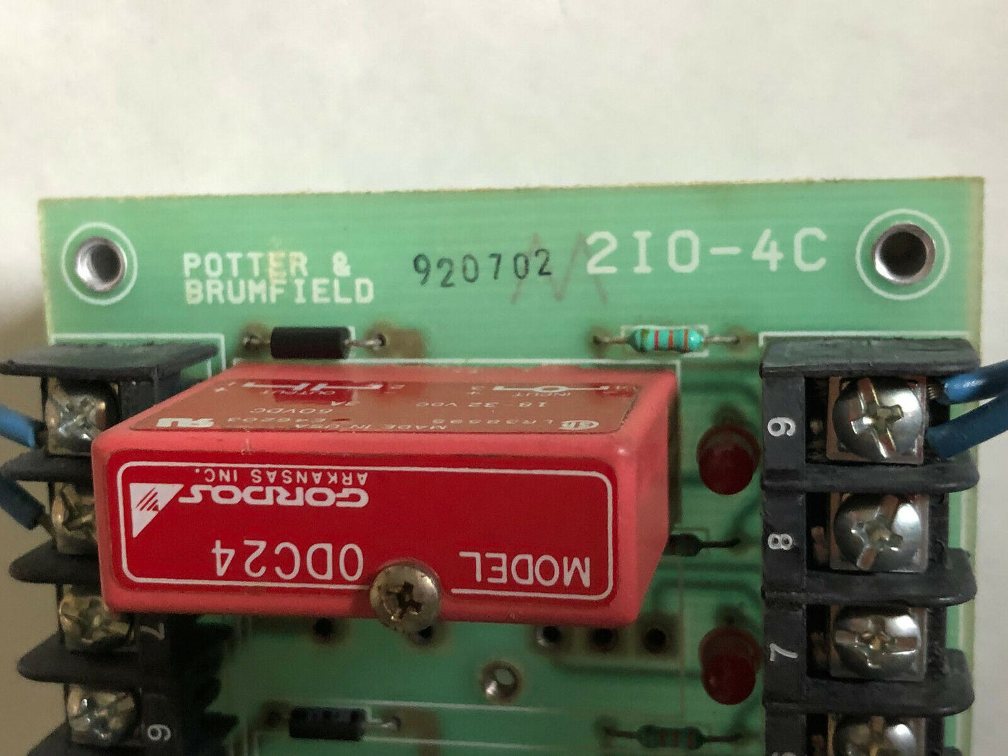 Potter & Brumfield 2I0-4C,2Io-4C,210-4C,0Dc24 P&B 40E1269 -5 Board,Di