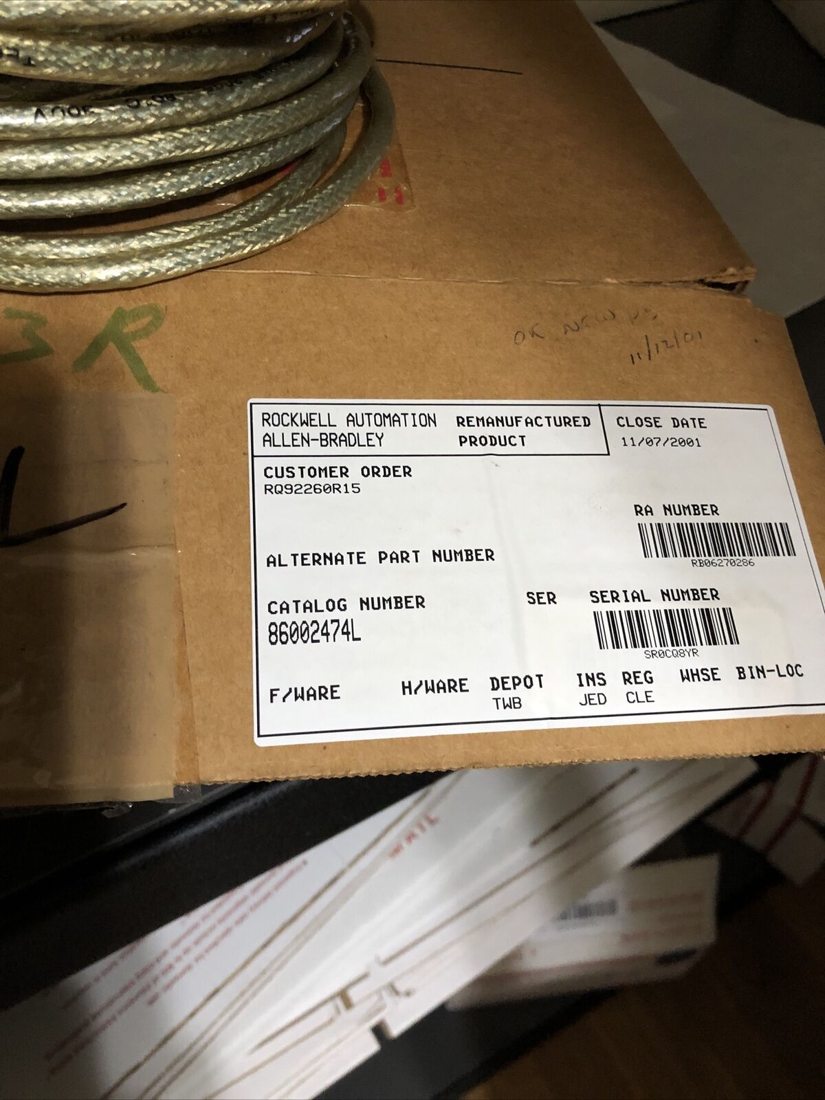 Cts,Osai 8600-2474L,Itp 90 Allen Bradley 86002474L,Rb06270286 Teach Pendant,Fk