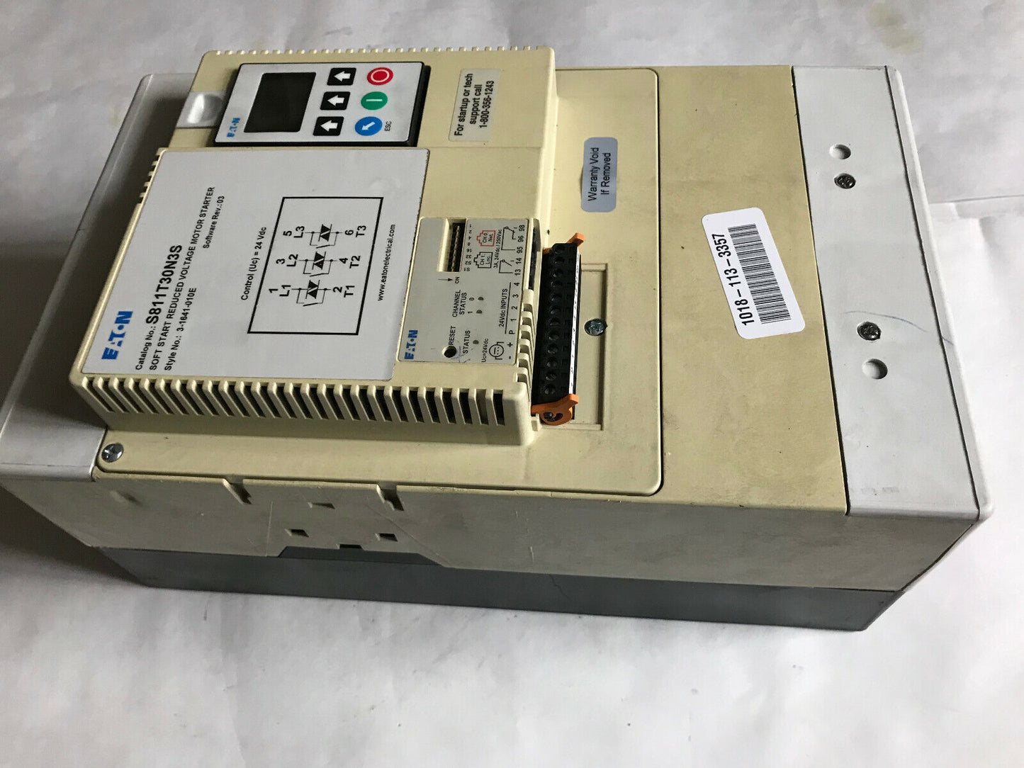 Cutler Hammer S811t30n3s Soft Start Reduced Voltage Motor Starter,3-1641-010E,Sm